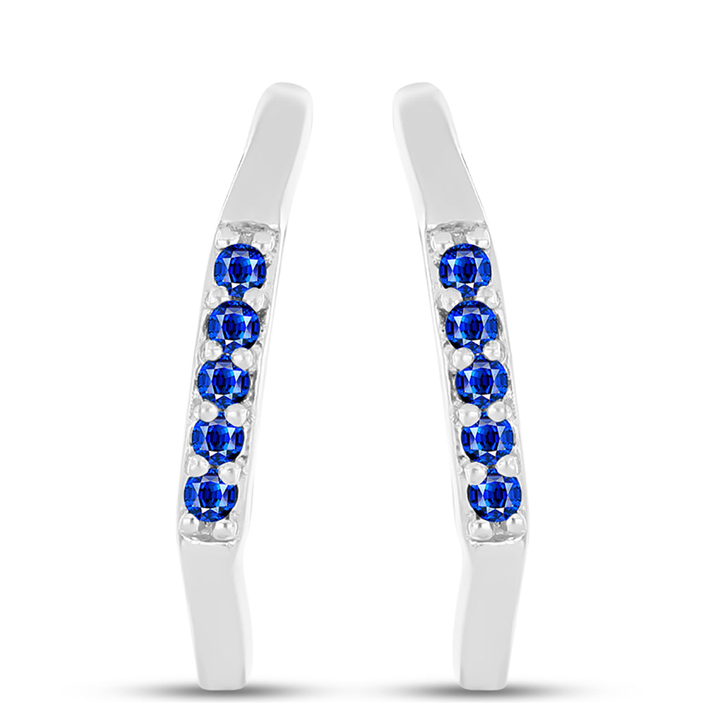 Pendientes de Plata con Zafiro Azul Australiano 1 