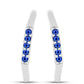 Pendientes de Plata con Zafiro Azul Australiano