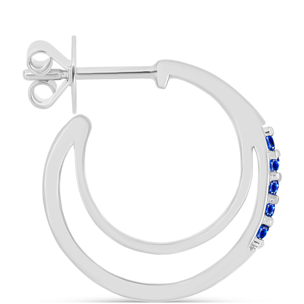 Pendientes de Plata con Zafiro Azul Australiano