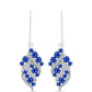 Pendientes de Plata con Zafiro Azul Australiano y Topacio Blanco