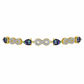 Pulsera de Plata Bañada en Oro con Topacio Místico y Topacio Blanco