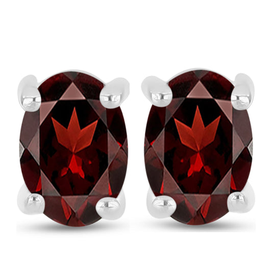 Pendientes de Plata con Granate Barton