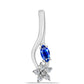 Colgante de Plata con Zafiro Azul Australiano y Topacio Blanco