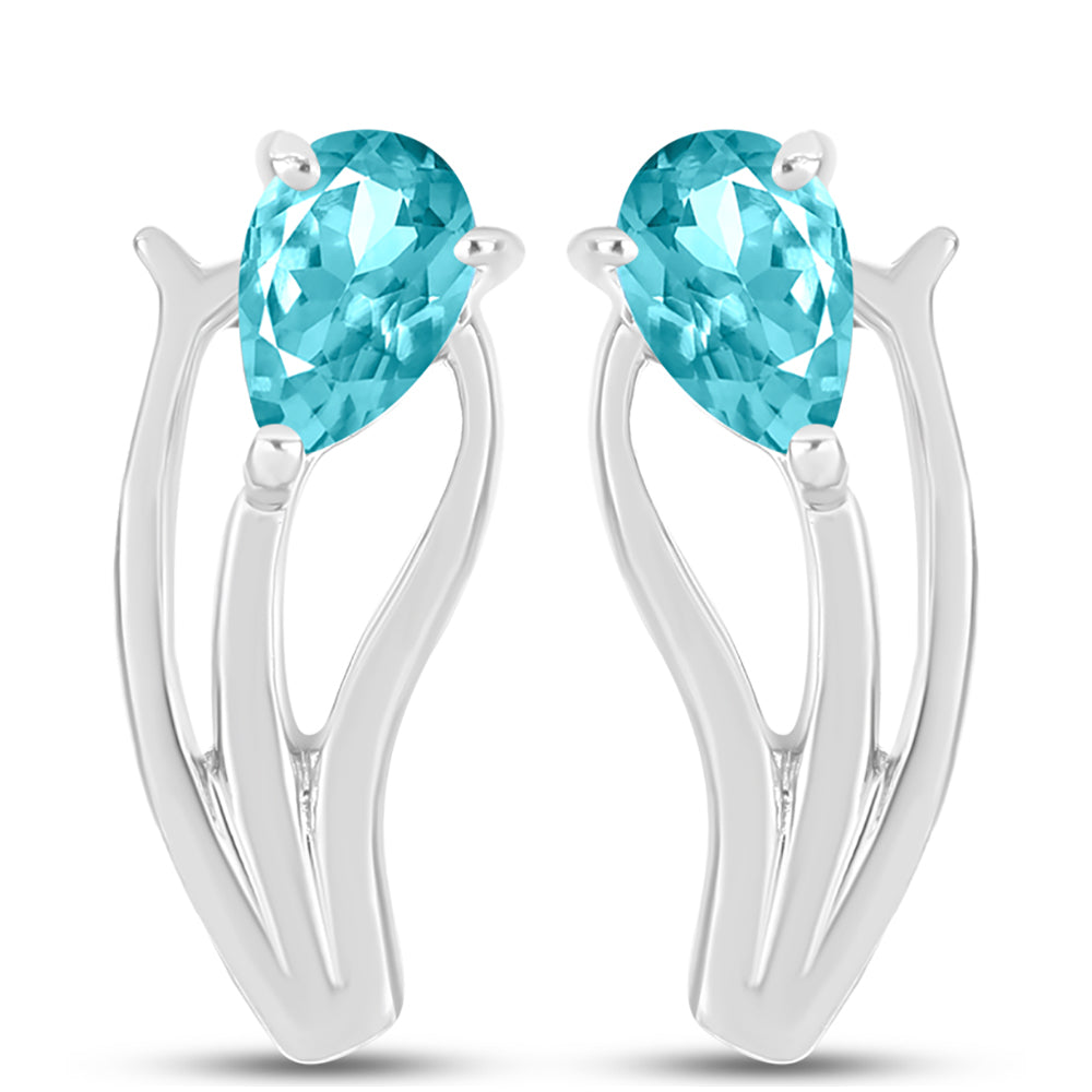 Pendientes de Plata con Cuarzo Paraiba 1 