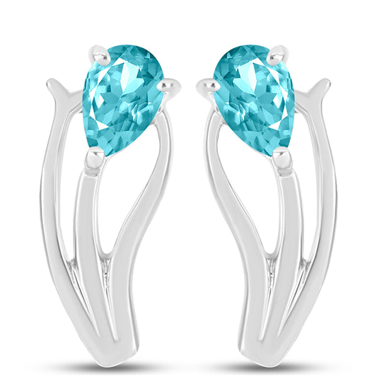 Pendientes de Plata con Cuarzo Paraiba