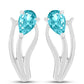 Pendientes de Plata con Cuarzo Paraiba