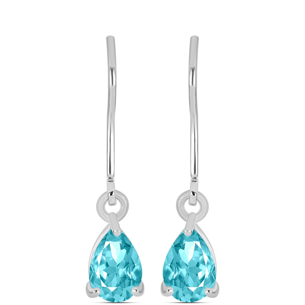 Pendientes de Plata con Cuarzo Paraiba