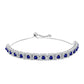 Pulsera de Plata con Zafiro Azul Australiano y Topacio Blanco