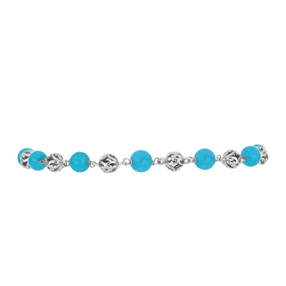Pulsera de Plata con Cuarzo Paraiba