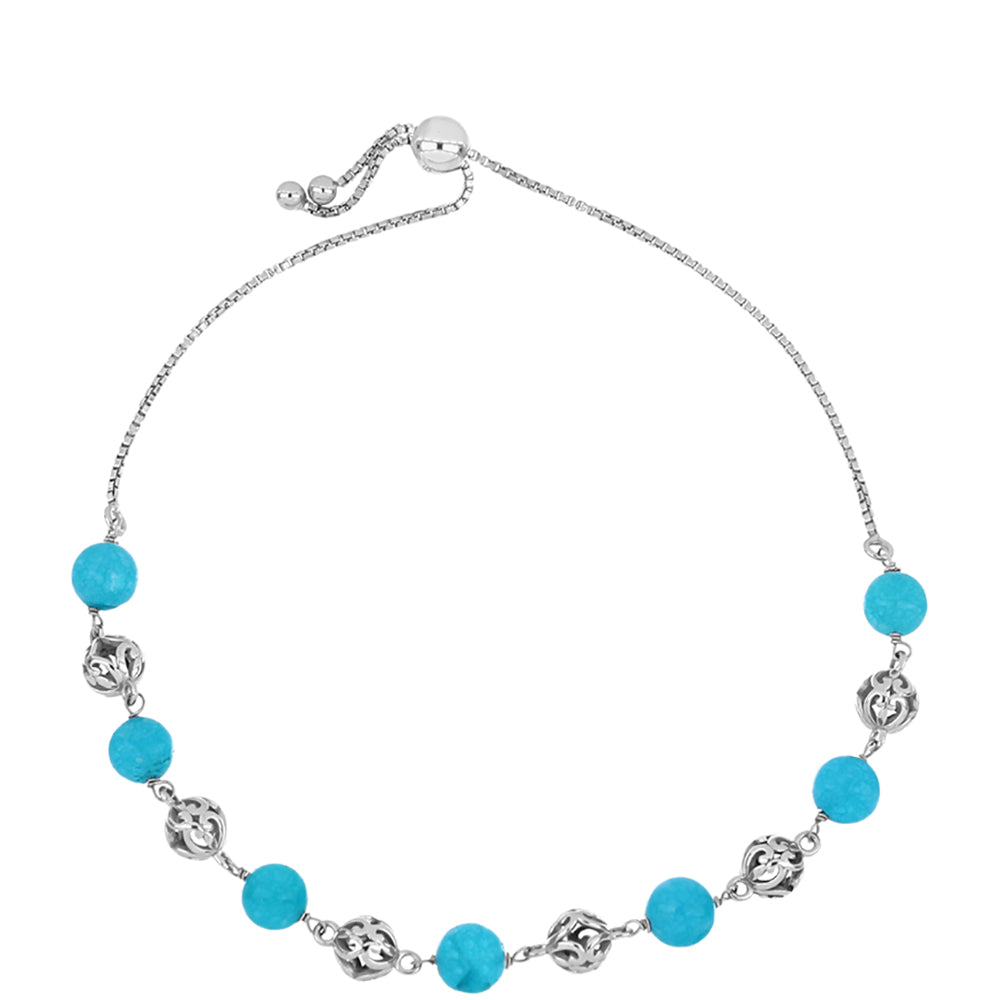 Pulsera de Plata con Cuarzo Paraiba