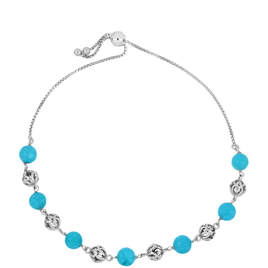 Pulsera de Plata con Cuarzo Paraiba
