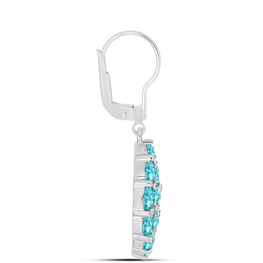 Pendientes de Plata con Cuarzo Paraiba