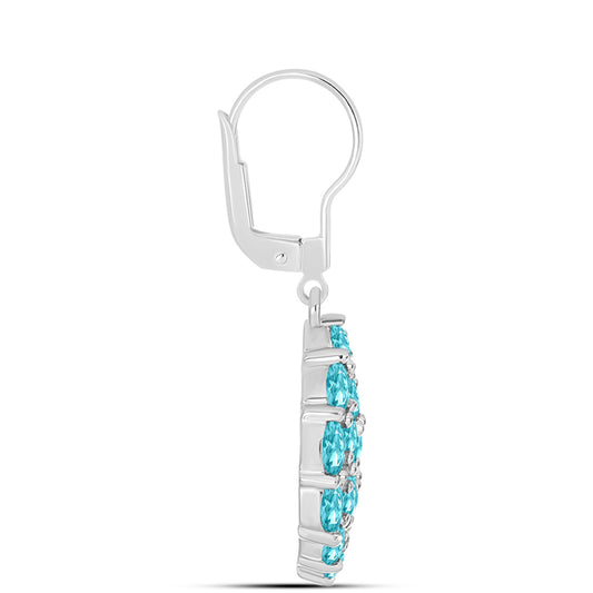 Pendientes de Plata con Cuarzo Paraiba