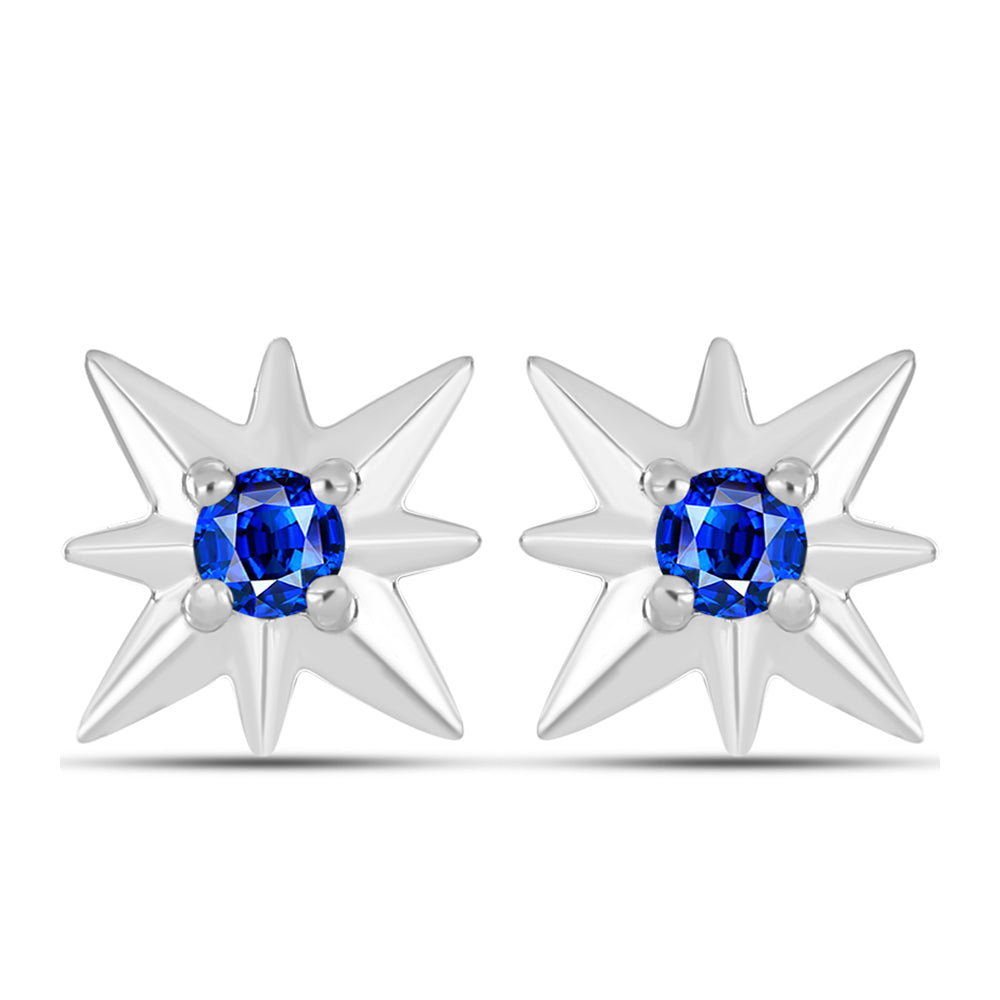 Pendientes de Plata con Zafiro Azul Australiano 1 