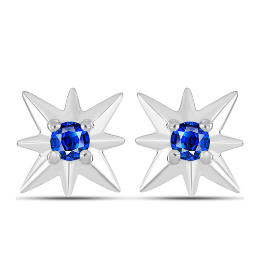 Pendientes de Plata con Zafiro Azul Australiano