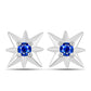 Pendientes de Plata con Zafiro Azul Australiano