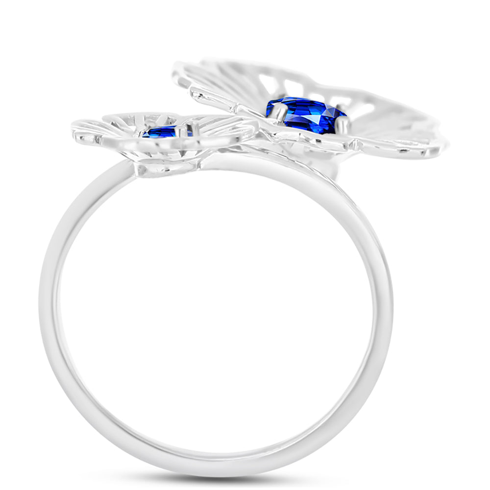 Anillo de Plata con Zafiro Azul Australiano