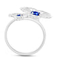 Anillo de Plata con Zafiro Azul Australiano