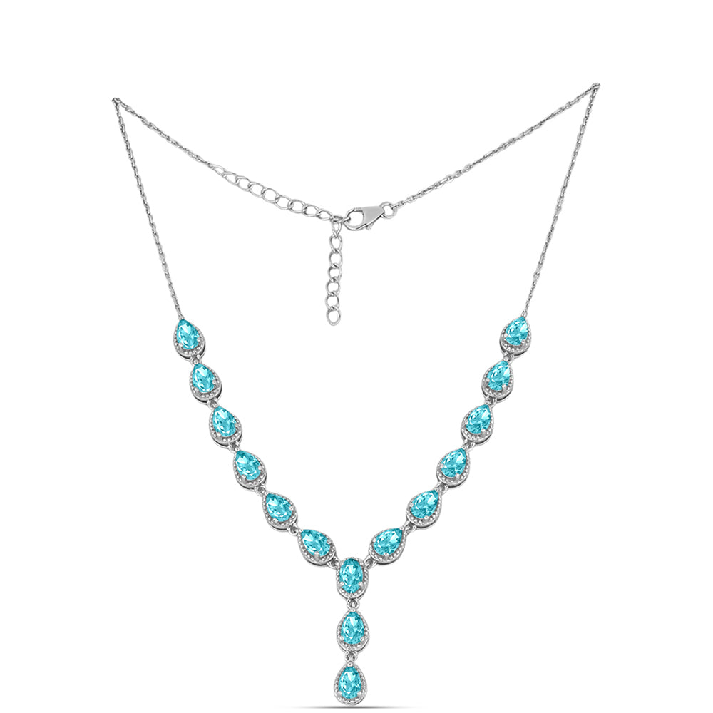 Collar de Plata con Cuarzo Paraiba 1 