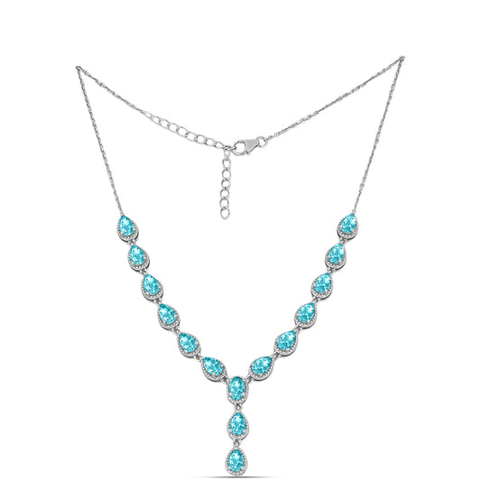 Collar de Plata con Cuarzo Paraiba
