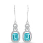 Pendientes de Plata con Cuarzo Paraiba y Topacio Blanco