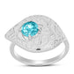 Anillo de Plata con Cuarzo Paraiba