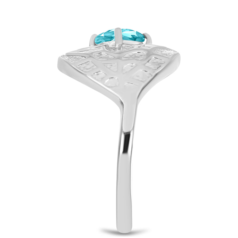 Anillo de Plata con Cuarzo Paraiba 4 