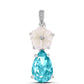 Colgante de Plata con Cuarzo Paraiba