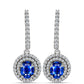 Pendientes de Plata con Zafiro Azul Australiano y Topacio Blanco