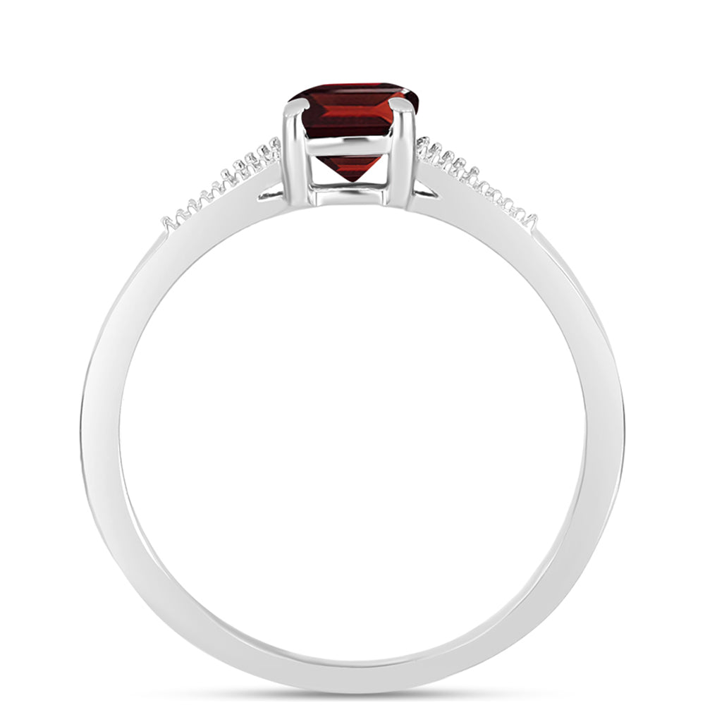 Anillo de Plata con Granate Barton y Topacio Blanco 2 