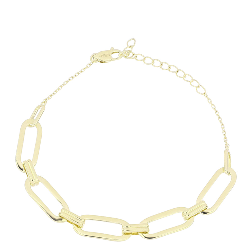 Pulsera de Plata Bañada en Oro