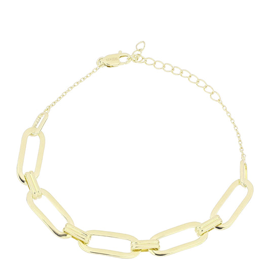 Pulsera de Plata Bañada en Oro