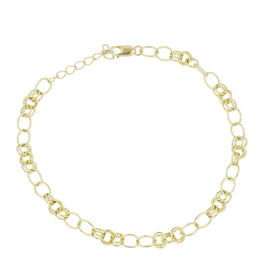 Pulsera de Plata Bañada en Oro