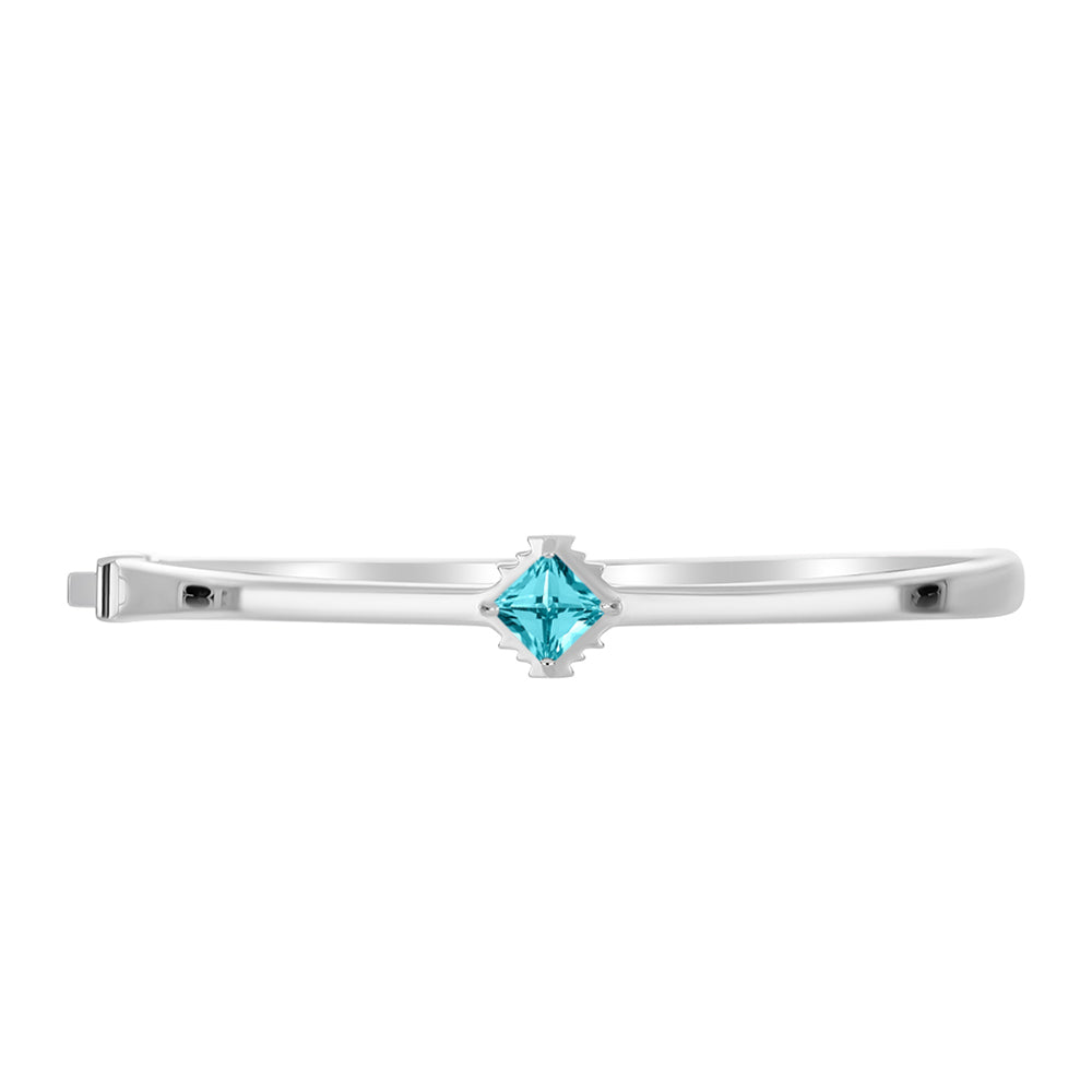 Brazalete de Plata con Cuarzo Paraiba 1 