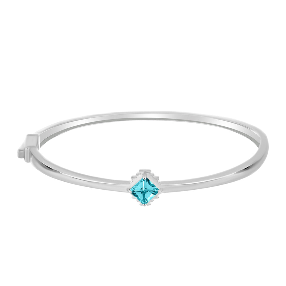 Brazalete de Plata con Cuarzo Paraiba 2 