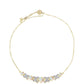 Pulsera de Plata Bañada en Oro con Ópalo Welo y Topacio Blanco