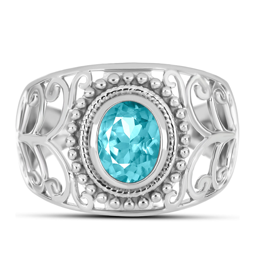 Anillo de Plata con Cuarzo Paraiba