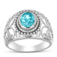 Anillo de Plata con Cuarzo Paraiba
