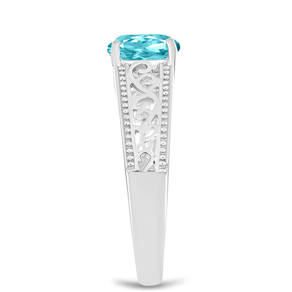 Anillo de Plata con Cuarzo Paraiba 4 