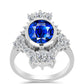 Anillo de Plata con Zafiro Azul Australiano y Topacio Blanco