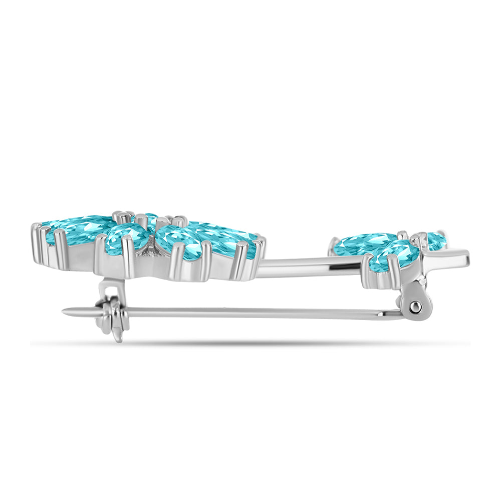 Broche de Plata con Cuarzo Paraiba 2 