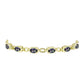 Pulsera de Plata Bañada en Oro con Topacio Místico