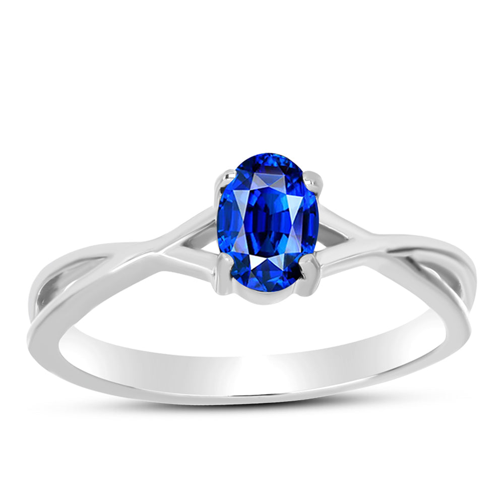 Anillo de Plata con Zafiro Azul Australiano 3 