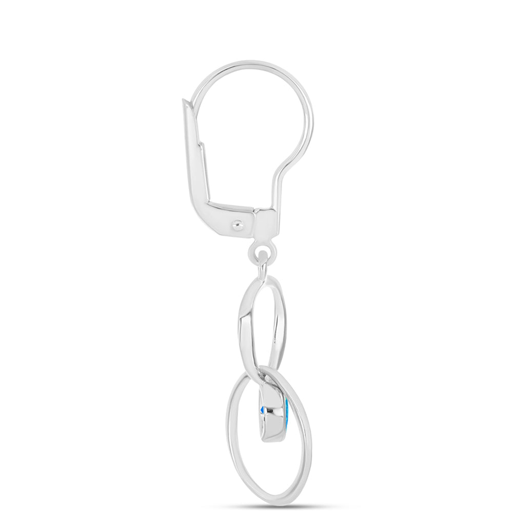 Pendientes de Plata con Ópalo Azul Paraíso de Etiopia 2 