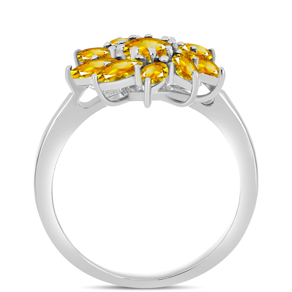 Anillo de Plata con Citrino de los Montes Urales 2 