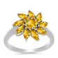 Anillo de Plata con Citrino de los Montes Urales