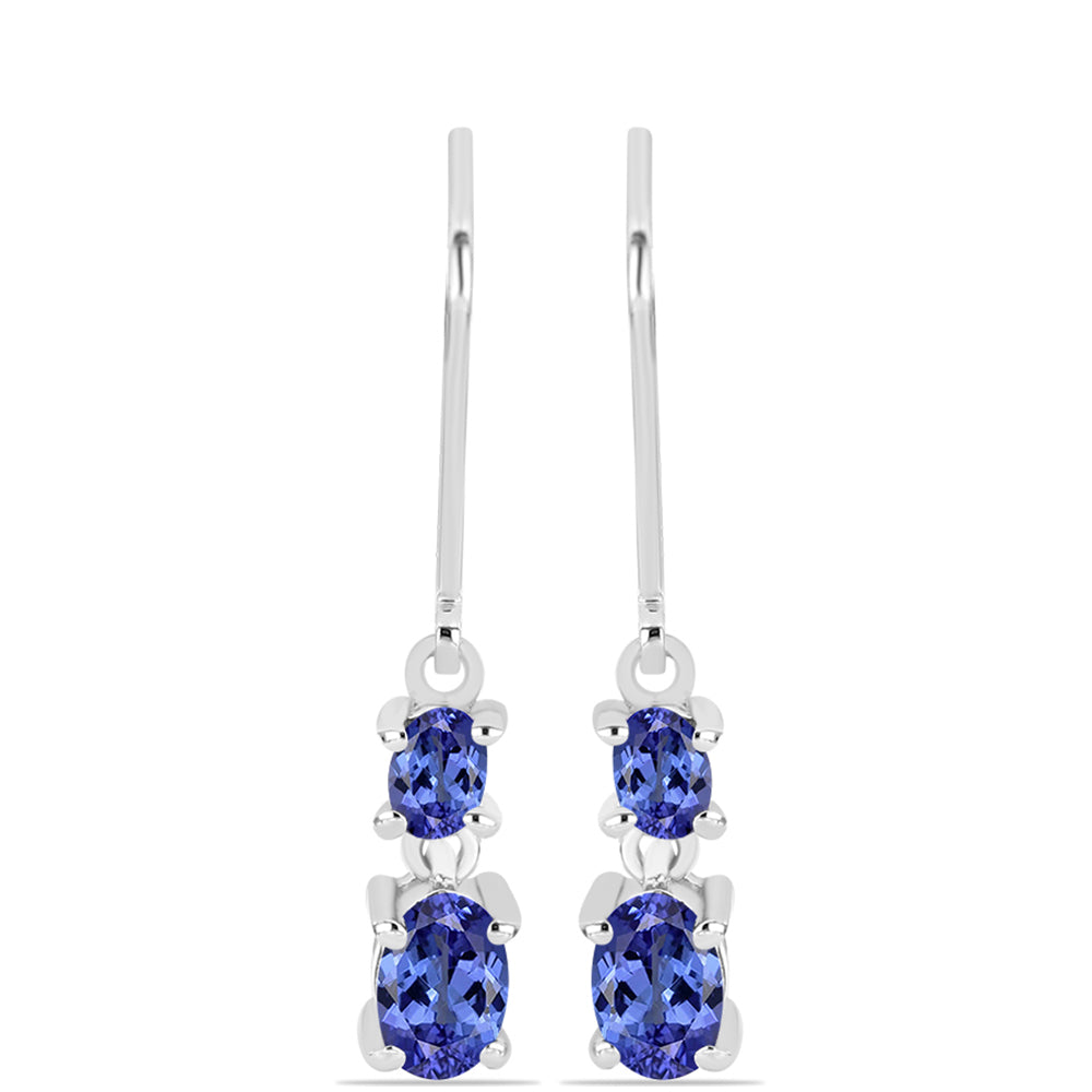 Pendientes de Plata con Tanzanita AAA 1 