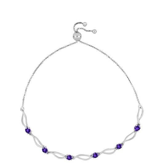 Pulsera de Plata con Amatista de Marruecos