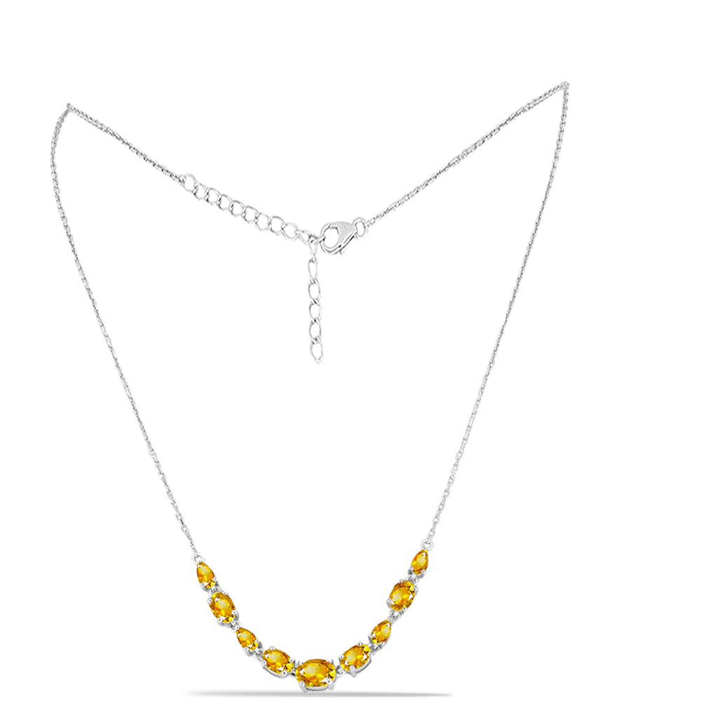 Collar de Plata con Citrino de los Montes Urales 1 