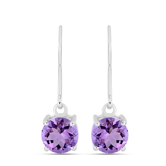 Pendientes de Plata con Amatista Rosa de Francia